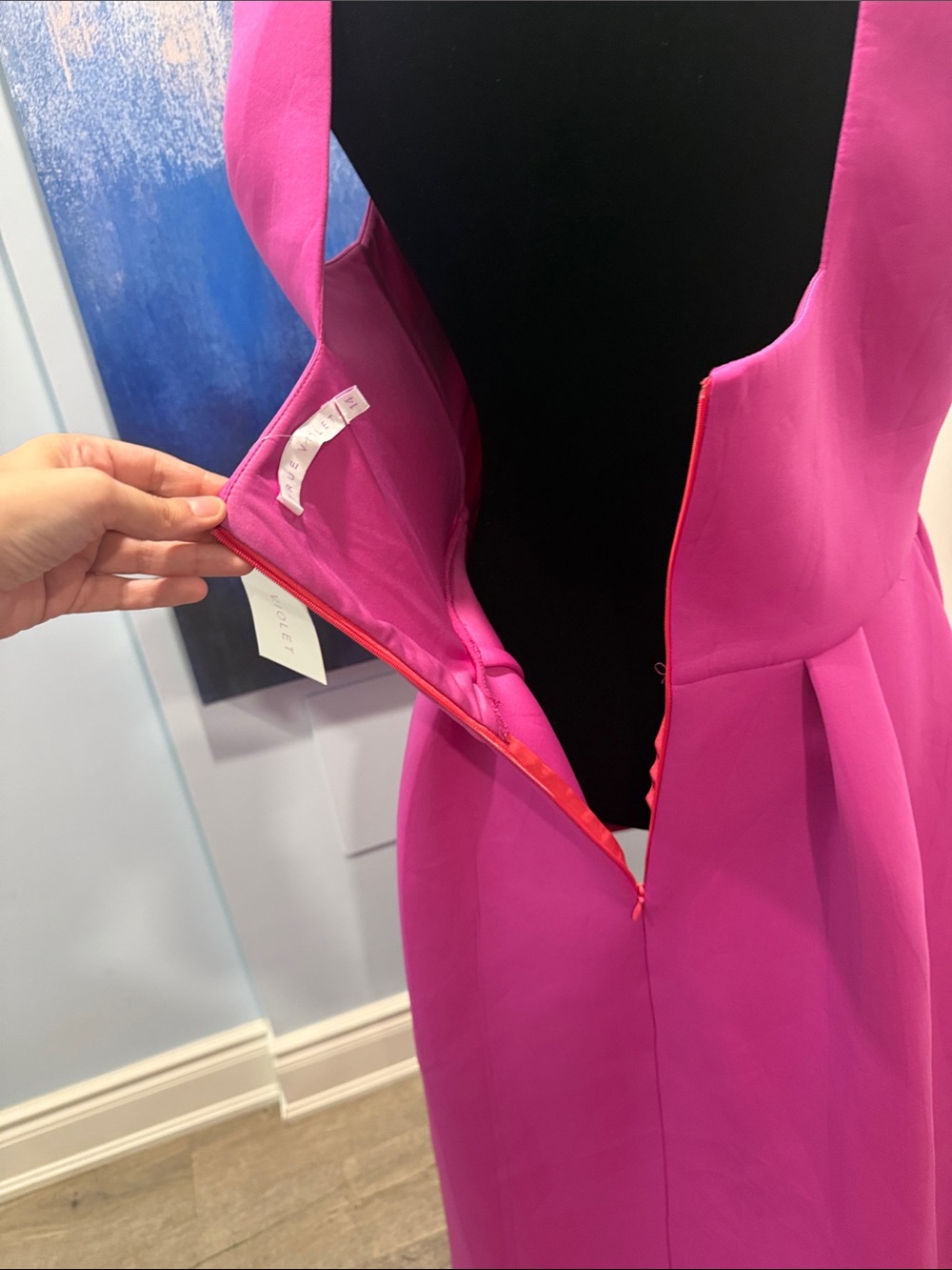 Fuchsia High-Low Sleeveless Dress - Picture 7 of 7